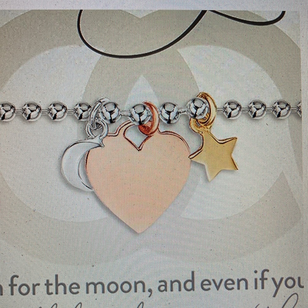 NWOT - LXI (Love X Infinity) Heart Moon & Stars Ball Bracelet* - Picture 4 of 10